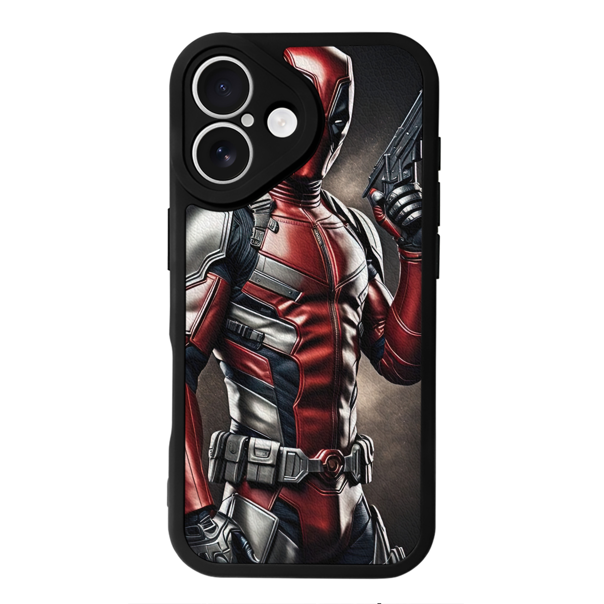 （画像用） Deadpool デッドプール 【iPhone 16シリーズ対応】シリコンスマホケース（レザー調） 材質：シリコン